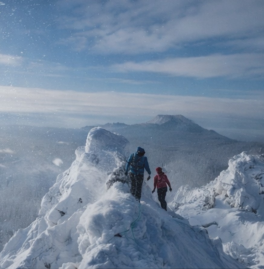 Зимний треккинг рядом с нацпарком Таганай — территория отдыха «Тишина», Куса